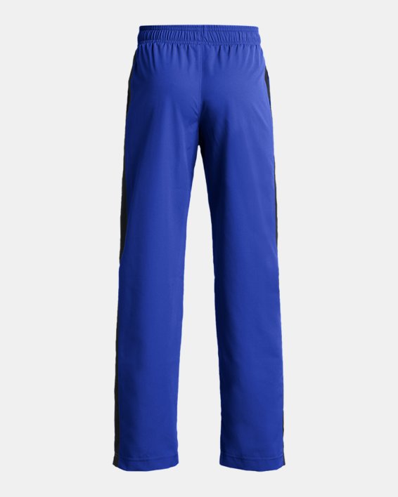 Boys' UA Woven Track Pants, Blue, pdpMainDesktop image number 1